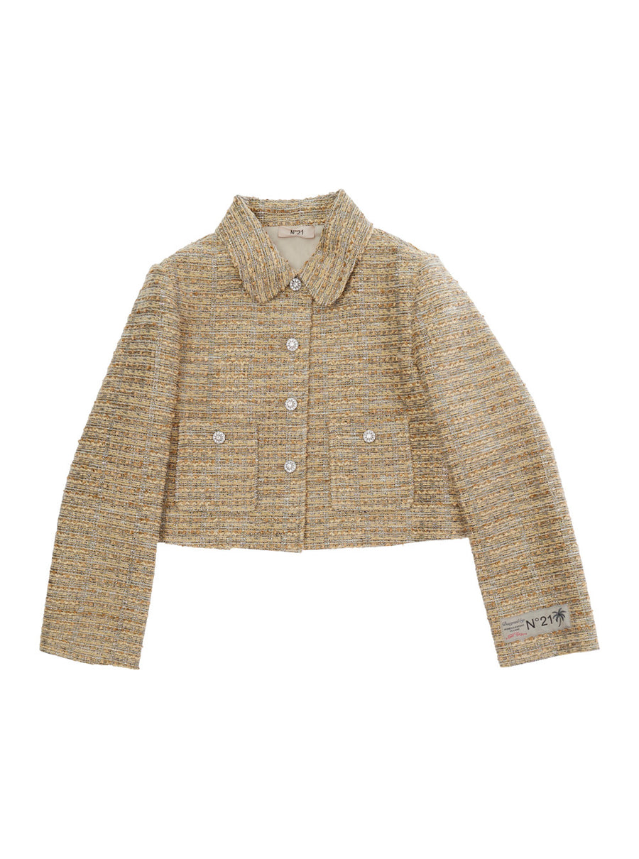 Girls Metallic Tech Jacket Polyester Blazers