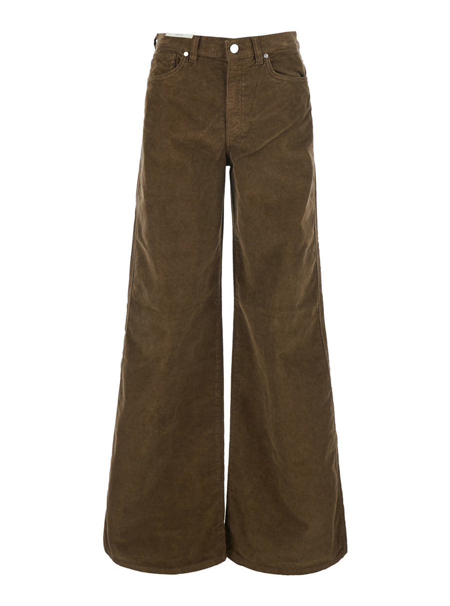 Corduroy Pants Cindy Brown Cotton And Elastane Trousers