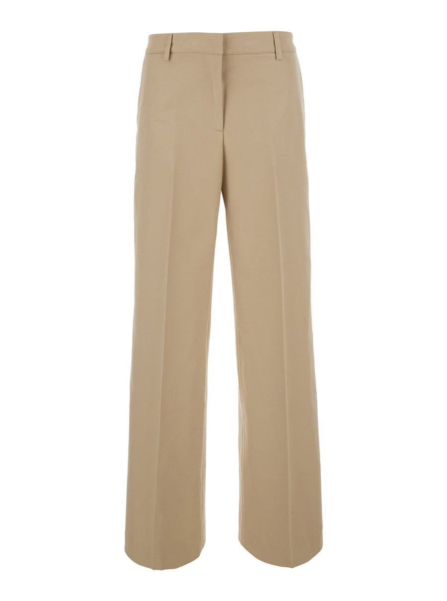 Trousers Francoise Beige Wool-Cotton Wool And Cotton