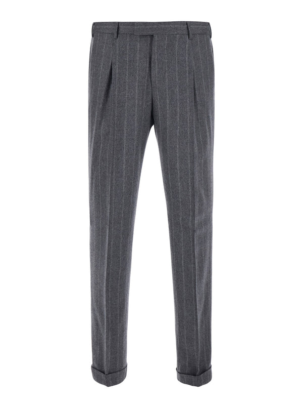 Trousers Wool-Blend Grey Wool Blend