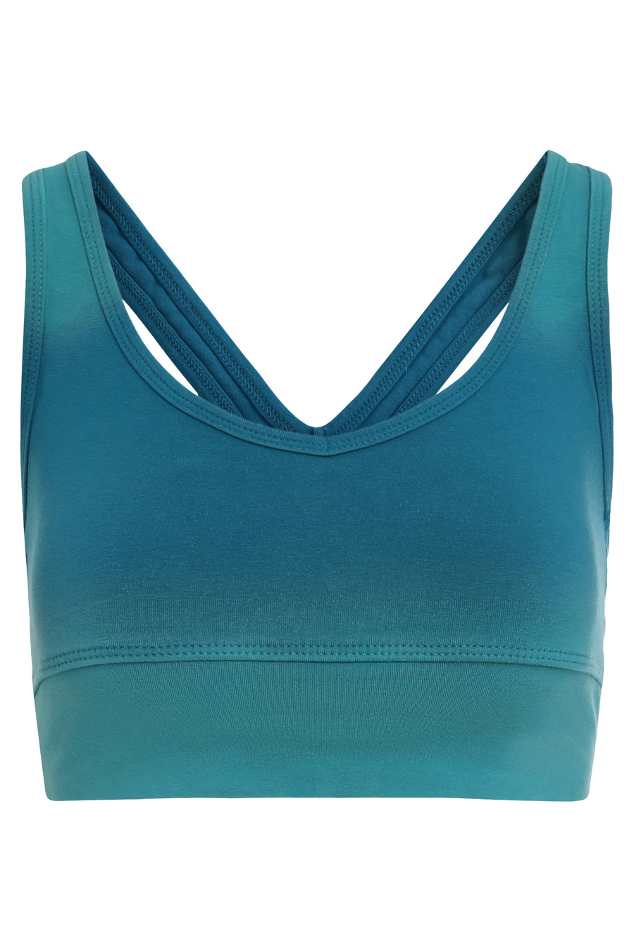 Cotton Cropped Top Blue Tops