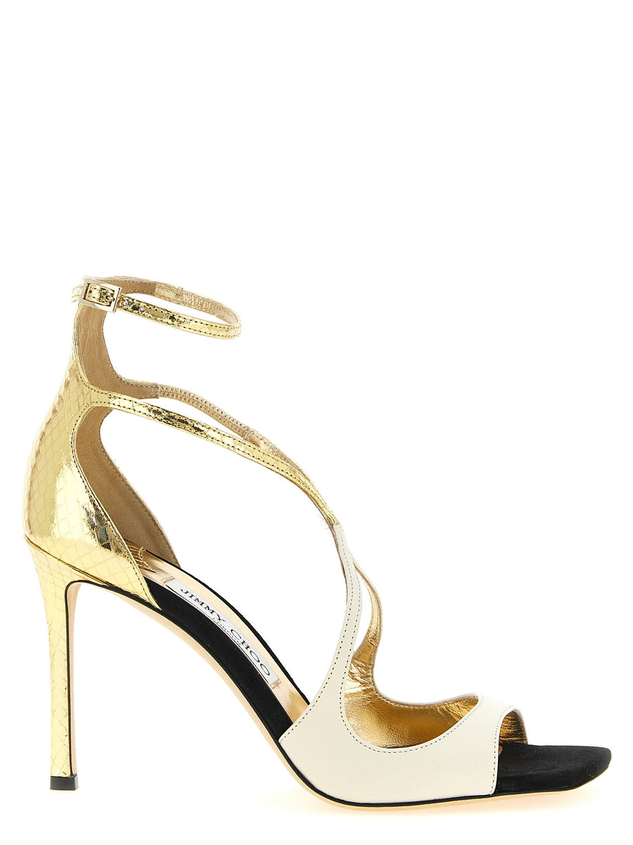 Jimmy Choo Azia Sandal Heel — cream