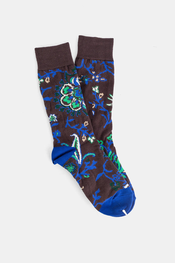 Chaussettes Floral Socks Marron Brown
