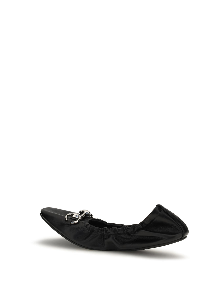 Ballerina Flats Prima Ballerinas Black Calf Leather Shoes