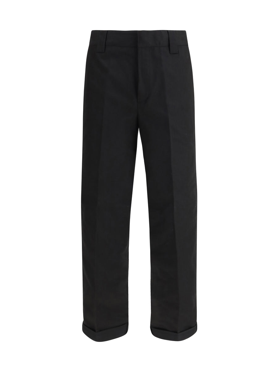 Golden Goose 80% cotton chino pants in black