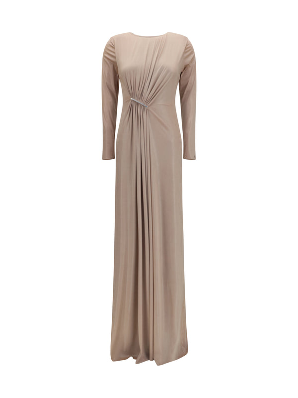 Nissa 100% Polyester dress in beige