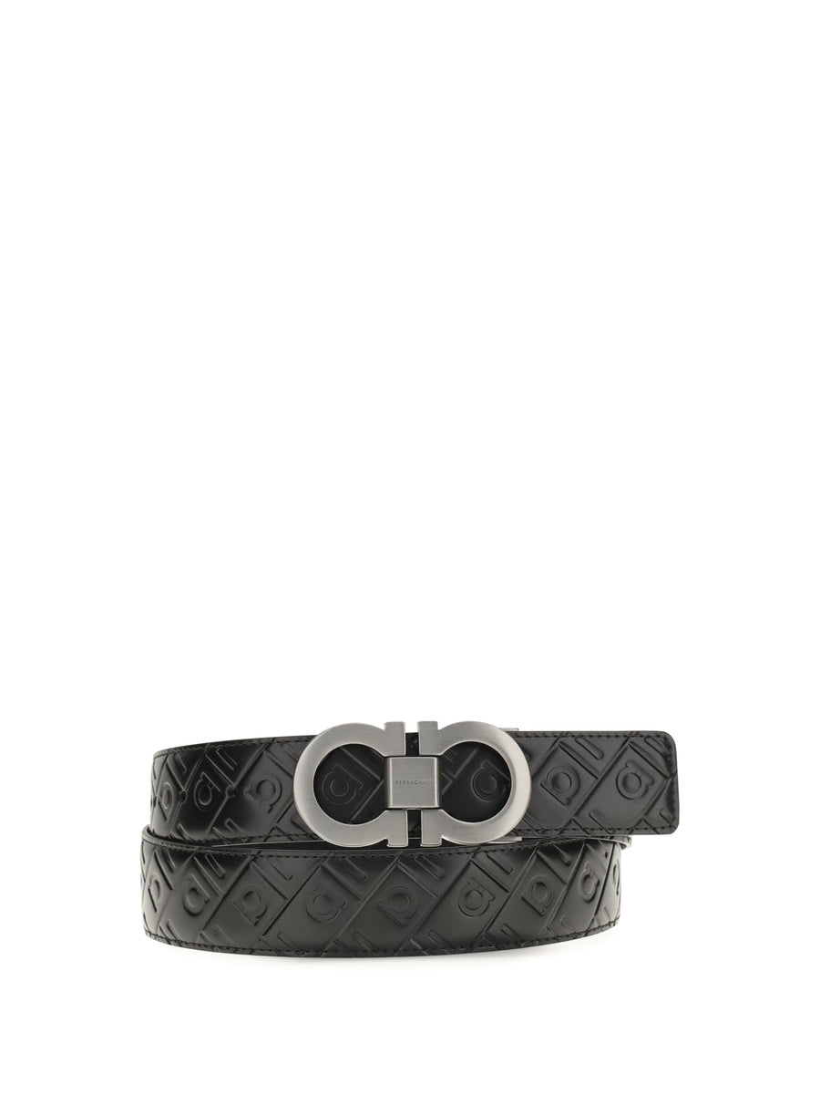 Ferragamo 100% Calf Leather Bos Taurus belt in black