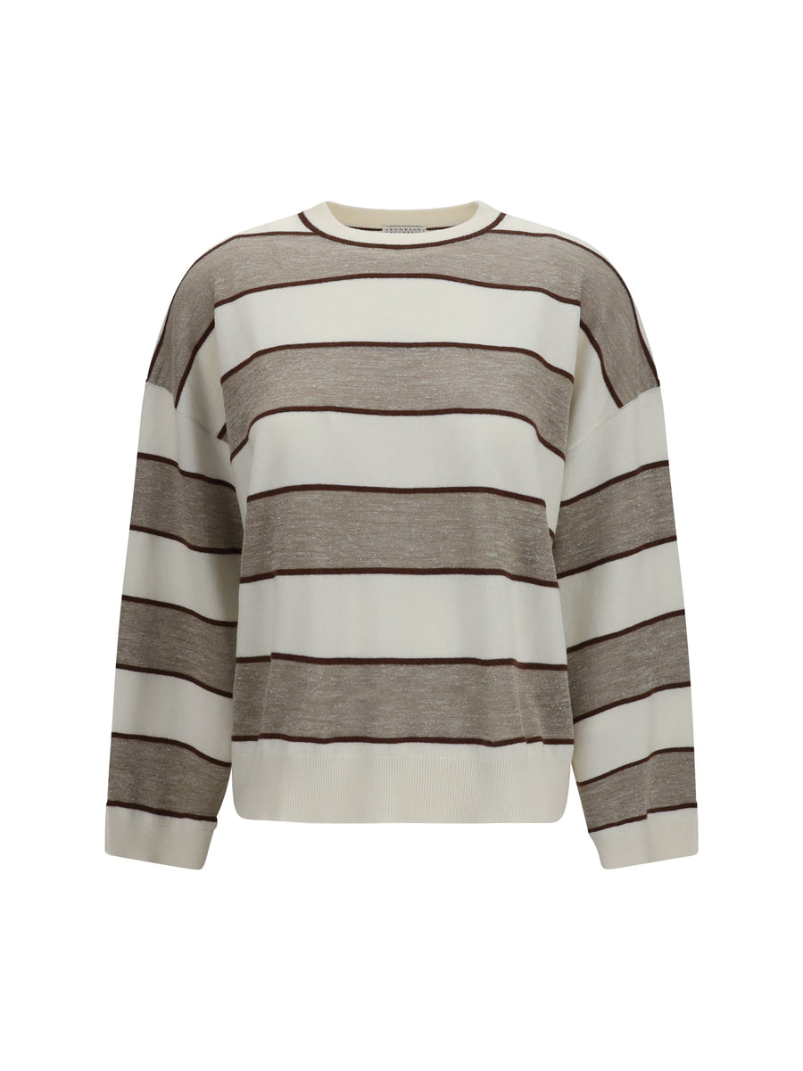 Sweater Merino Wool Panama-Chocolate-Beige Panama/chocolate/beige (ovis Aries)