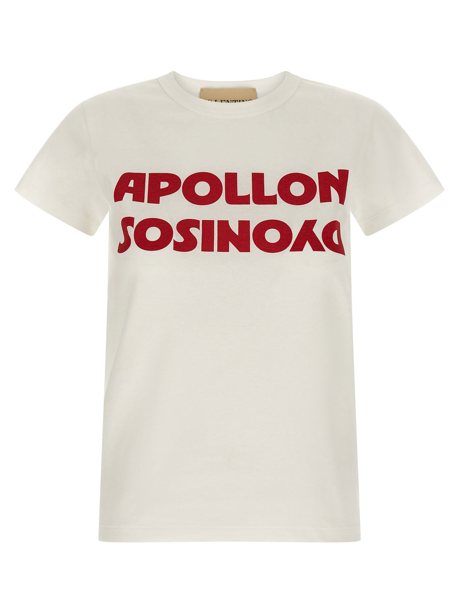 Valentino Garavani Apollon/Dyonisos Print T-Shirt — Cream