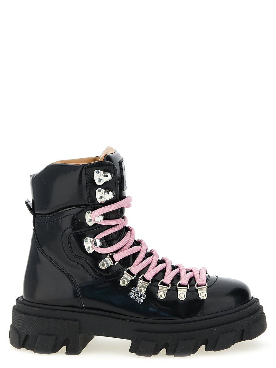 Ganni Cleated Mountain Boot — Black