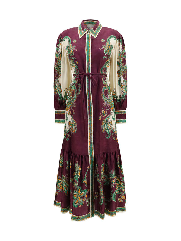 Alemais 52% Viscose; 48% Silk shirt dress in multicolor