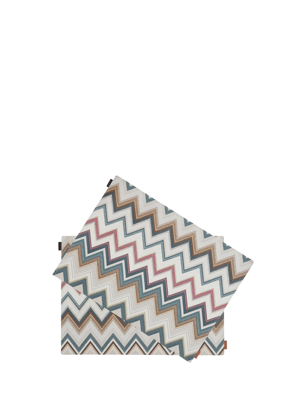 Happy Placemats Zigzag Pattern Pvc; Polyester; Porcelain Extras