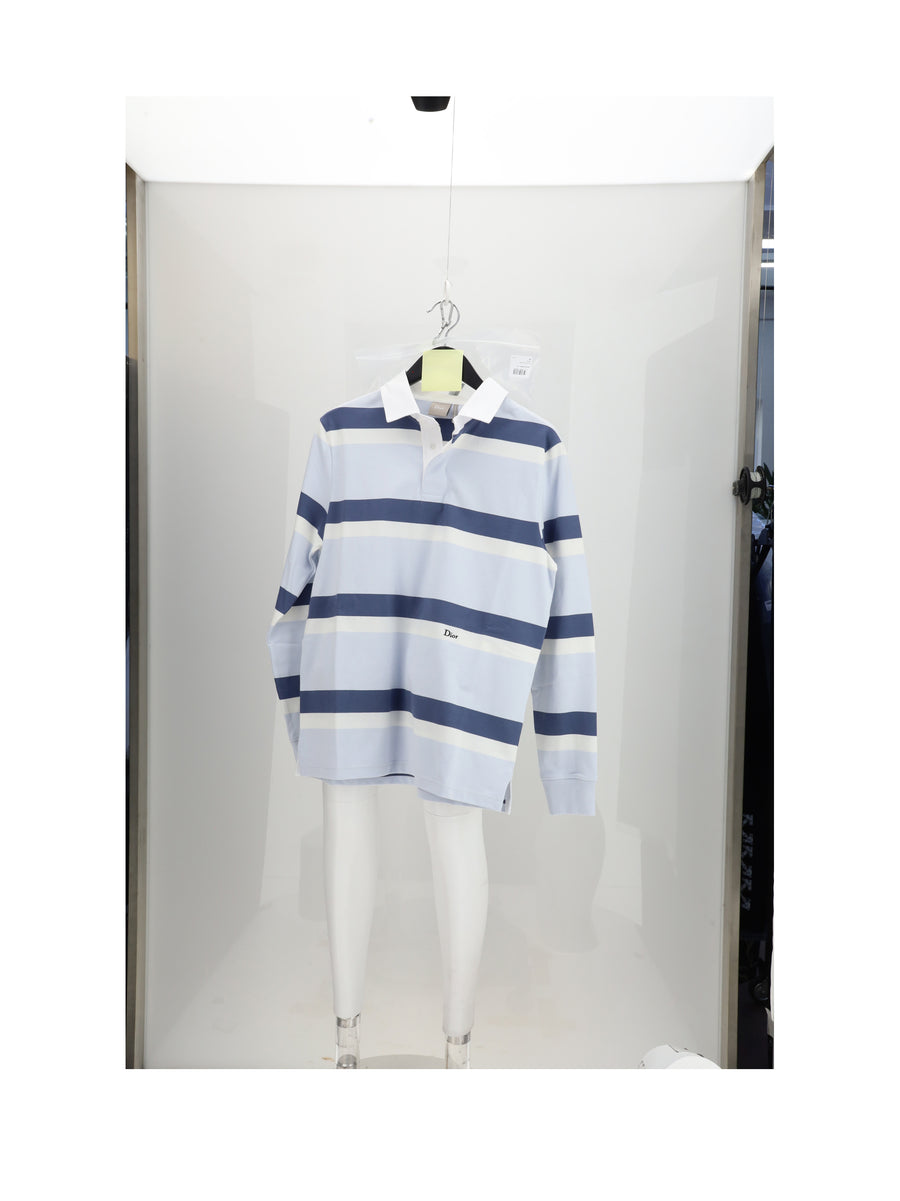 Polo Shirt Rugby Blue Polyester
