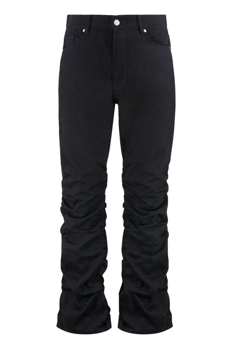 5-Pocket Straight-Leg Jeans Black Cotton Regular &
