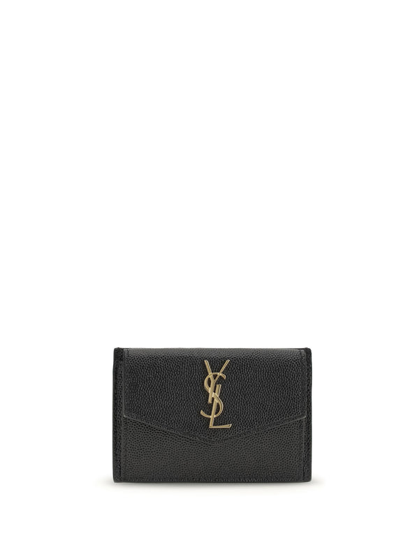 Saint Laurent 100% Calf Leather Bos Taurus wallet in black