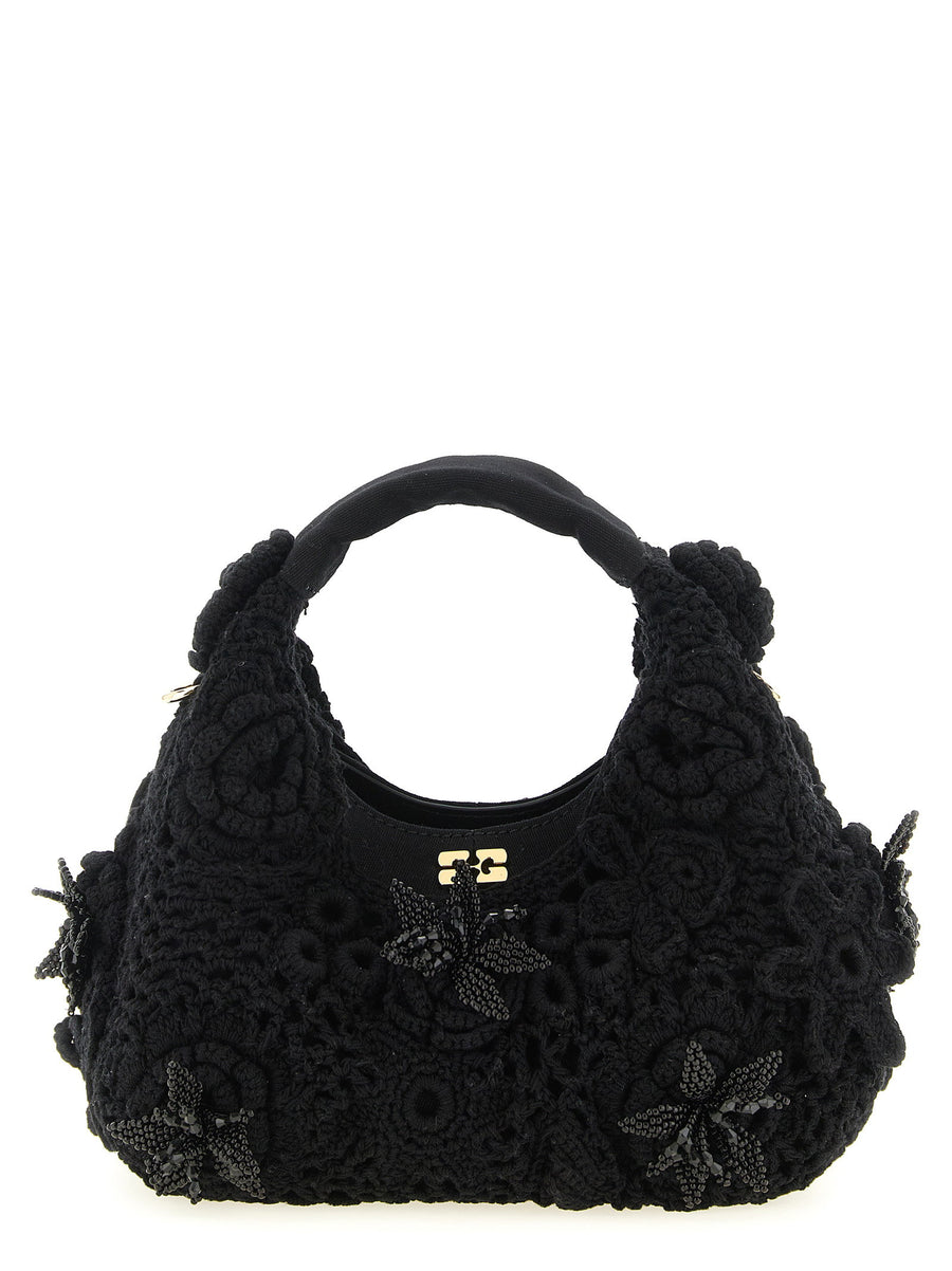 Ganni Mini Hobo Crochet Handbag