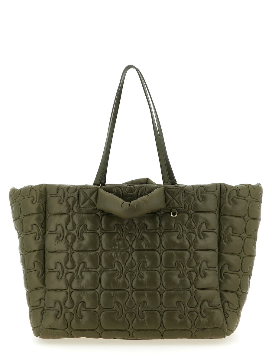 Ganni Tote Bag — olive