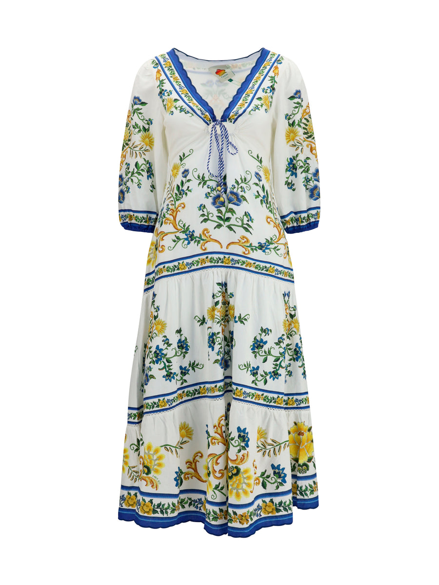 Midi Dress Emily Linen White