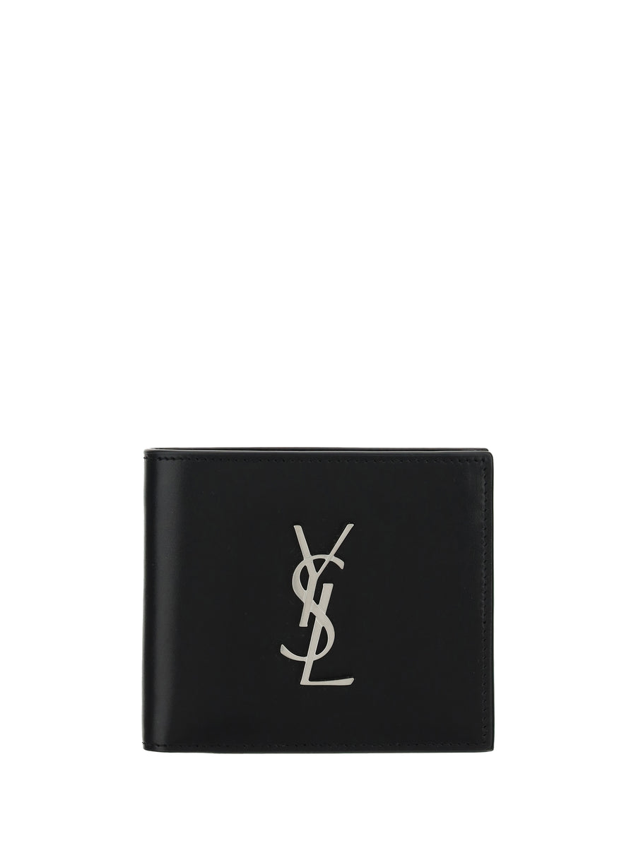 Saint Laurent 100% calf leather bos taurus wallet in black