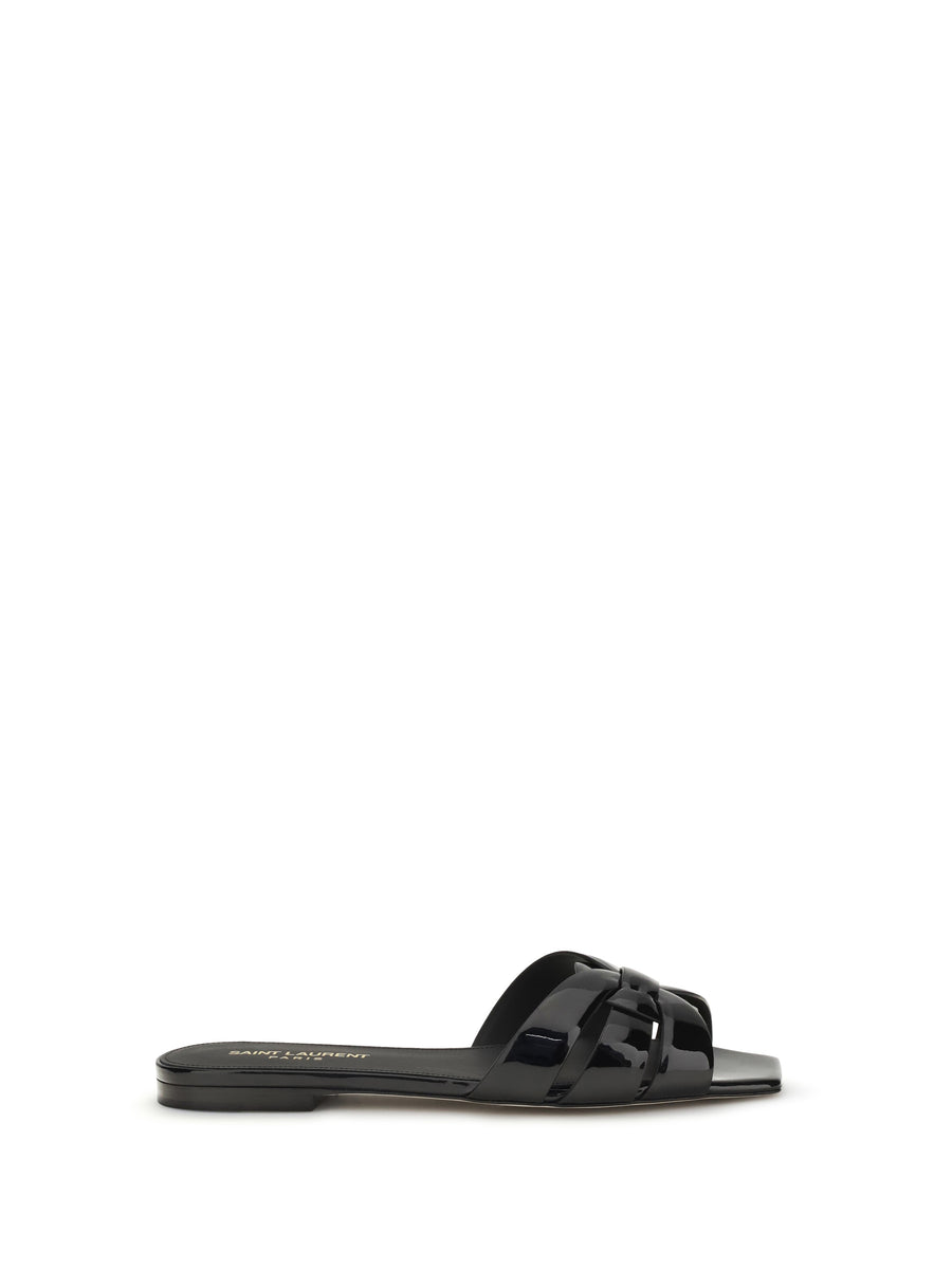 Tribute Patent Leather Sandals Nero