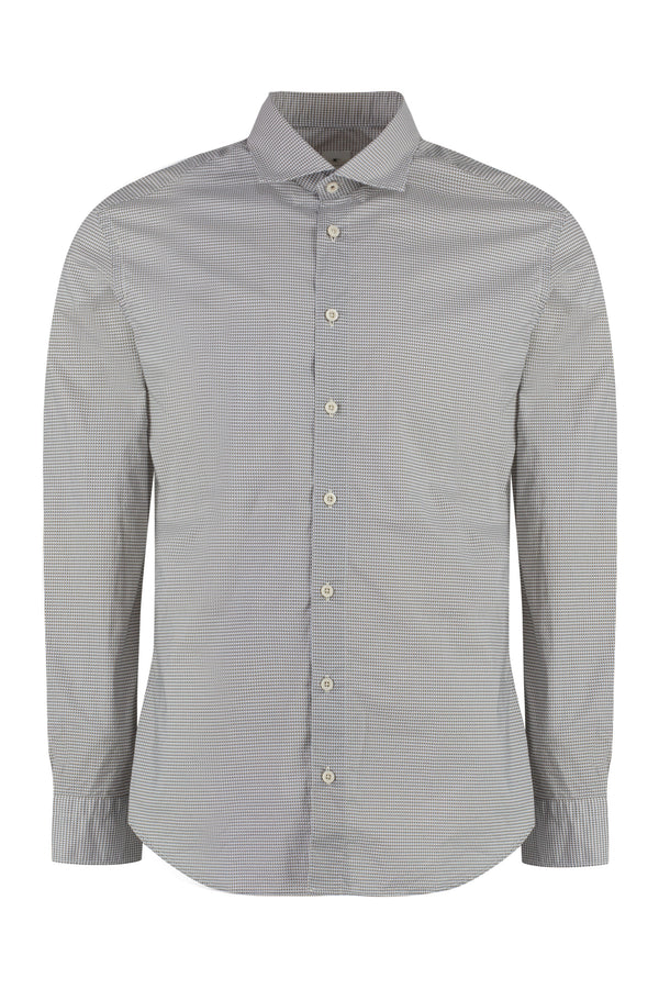 Printed Cotton Shirt White