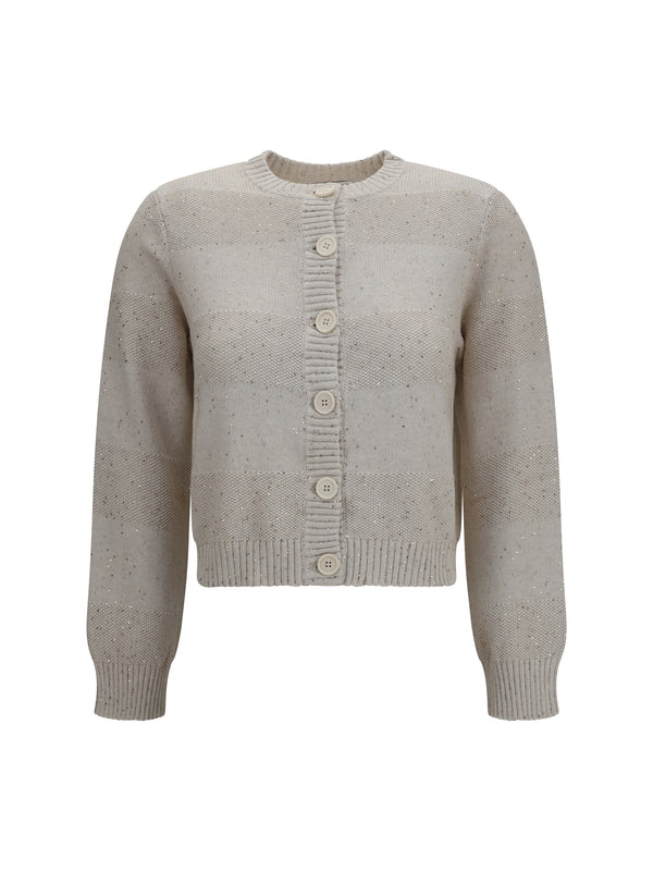 Brunello Cucinelli 96% Cotton; 4% Polyester cardigan in beige
