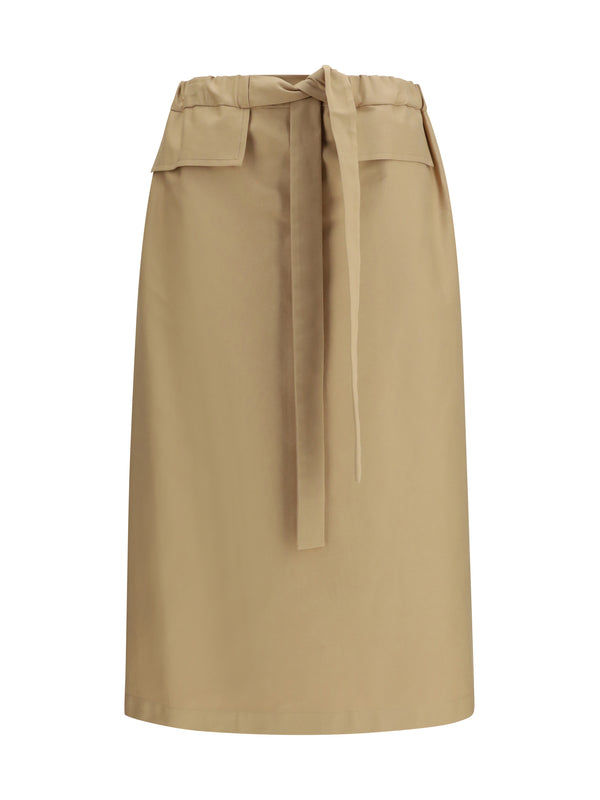 Fabiana Filippi 97% Cotton skirt in beige