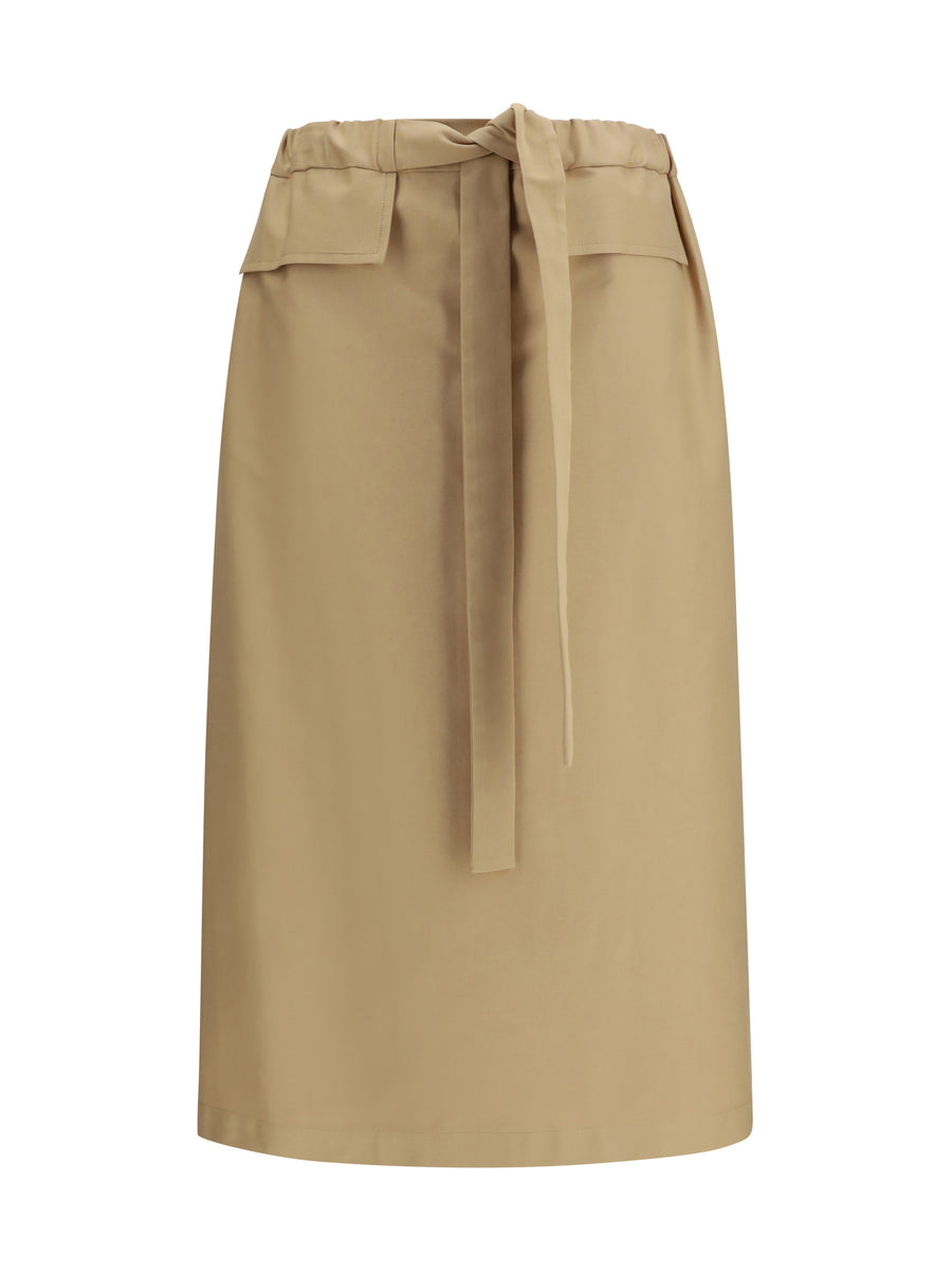 Fabiana Filippi 97% Cotton skirt in beige