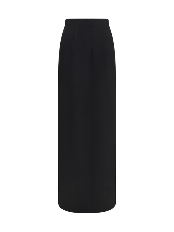 Maison Margiela 100% Fleece Wool Ovis Aries skirt in black