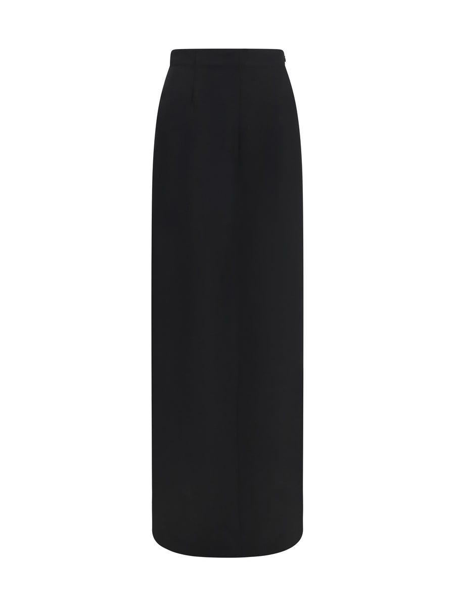 Maison Margiela 100% Fleece Wool Ovis Aries skirt in black