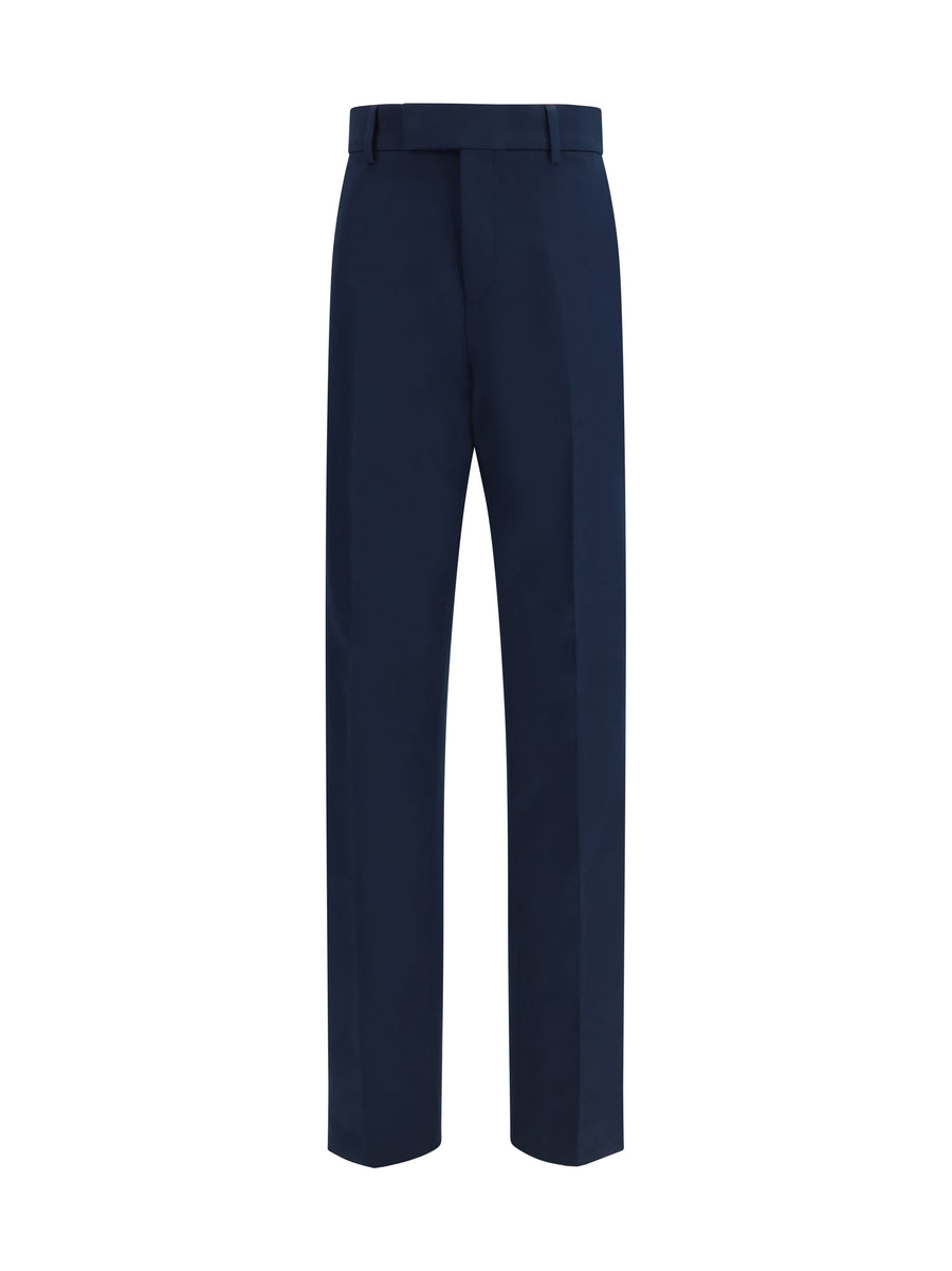 Ferragamo 94% cotton; 6% cashmere trousers in navy