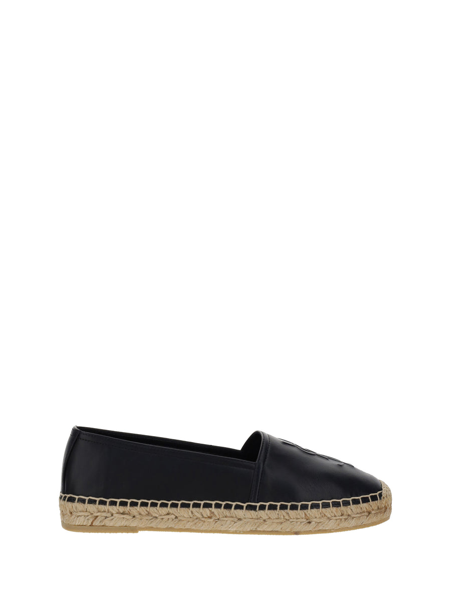 Saint Laurent Upper: 100% lamb; Sole: 100% rubber espadrille in black
