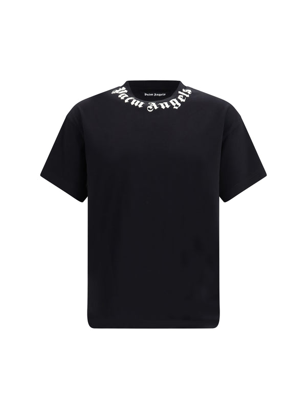 Logo Crewneck T-Shirt Black-off White Cotton T-shirts