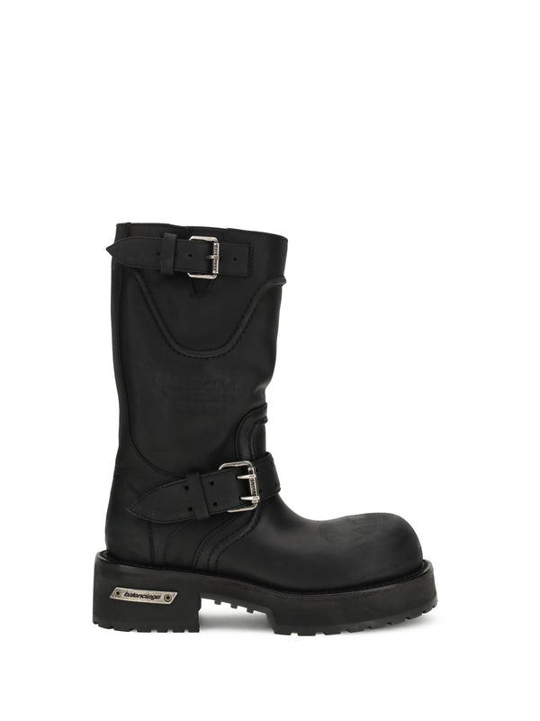Balenciaga UPPER: 100% CALF LEATHER BOS TAURUS; SOLE: 100% RUBBER boot in black