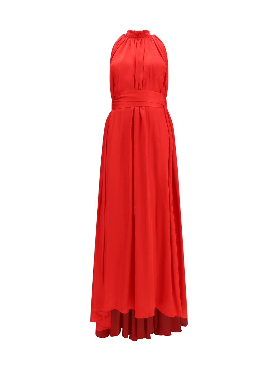 Sa Su Phi 30% Polyester; 70% Cotton dress in red