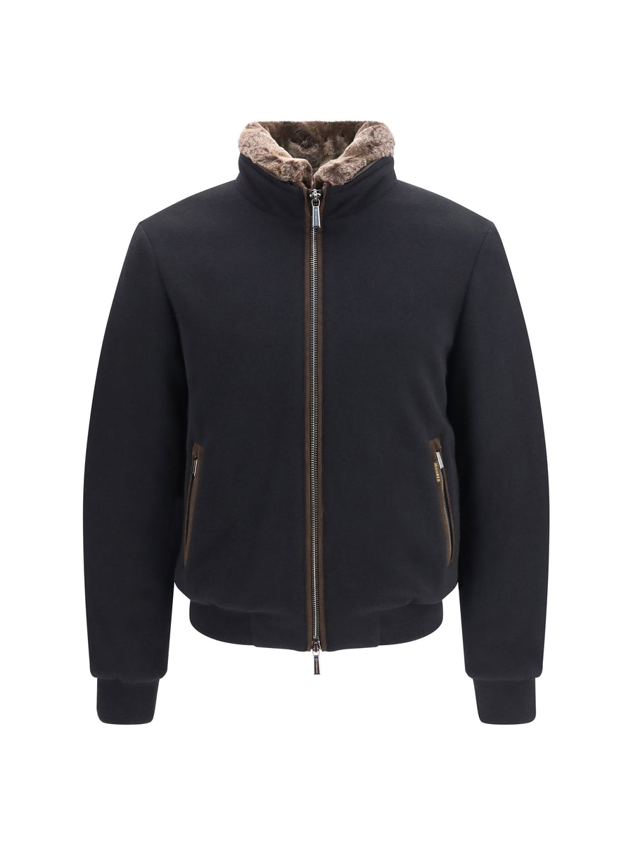 Moorer 10% Kashmir down jacket in black