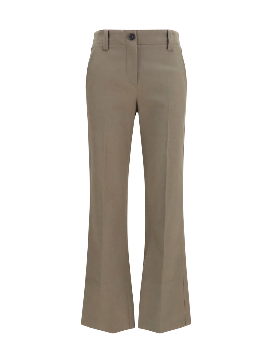 Brunello Cucinelli 97% Cotton trousers in beige