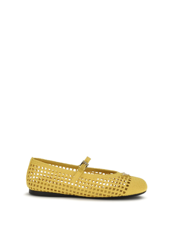 Prada UPPER: 95% COTTON flat in yellow