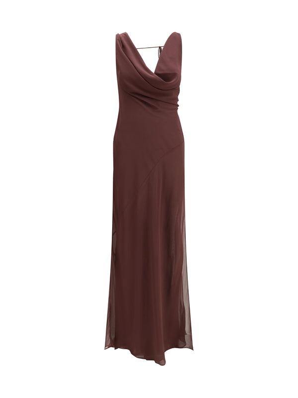 The Andamane 96% SILK; 4% ELASTANE dress in purple