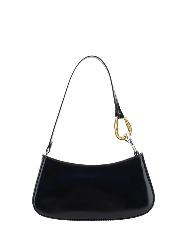 Staud 100% Calf Leather Bos Taurus shoulder bag in black