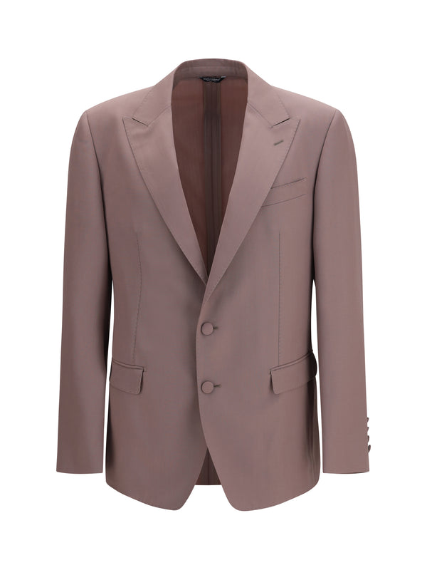 Dolce & Gabbana 100% Fleece Wool Ovis Aries blazer in brown