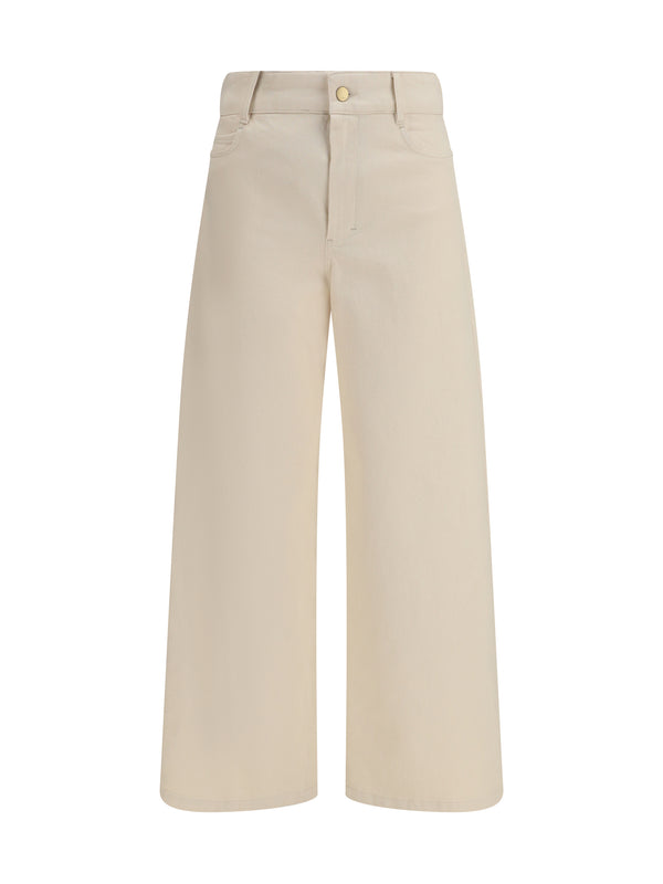 'S Maxmara 99% Cotton trousers in beige