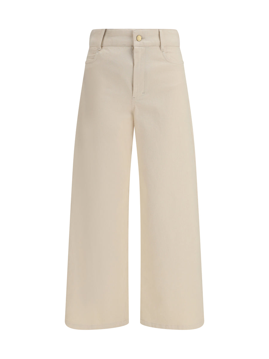 'S Maxmara 99% Cotton trousers in beige
