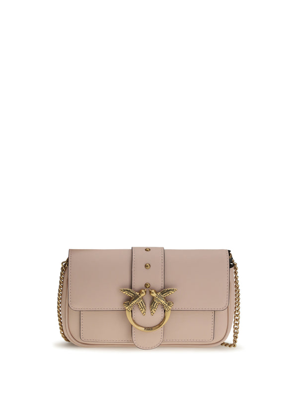 Love One Shoulder Bag Rosa Cammeo-antique Gold Calf Leather Bos Taurus