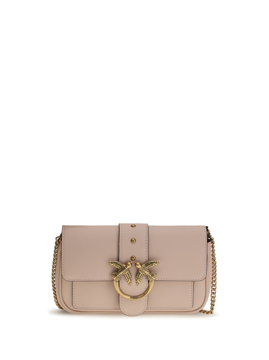 Love One Shoulder Bag Rosa Cammeo-antique Gold Calf Leather Bos Taurus
