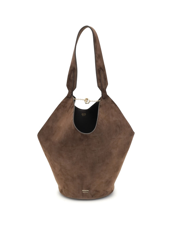 Khaite 100% calf leather (Bos Taurus) shoulder bag in brown