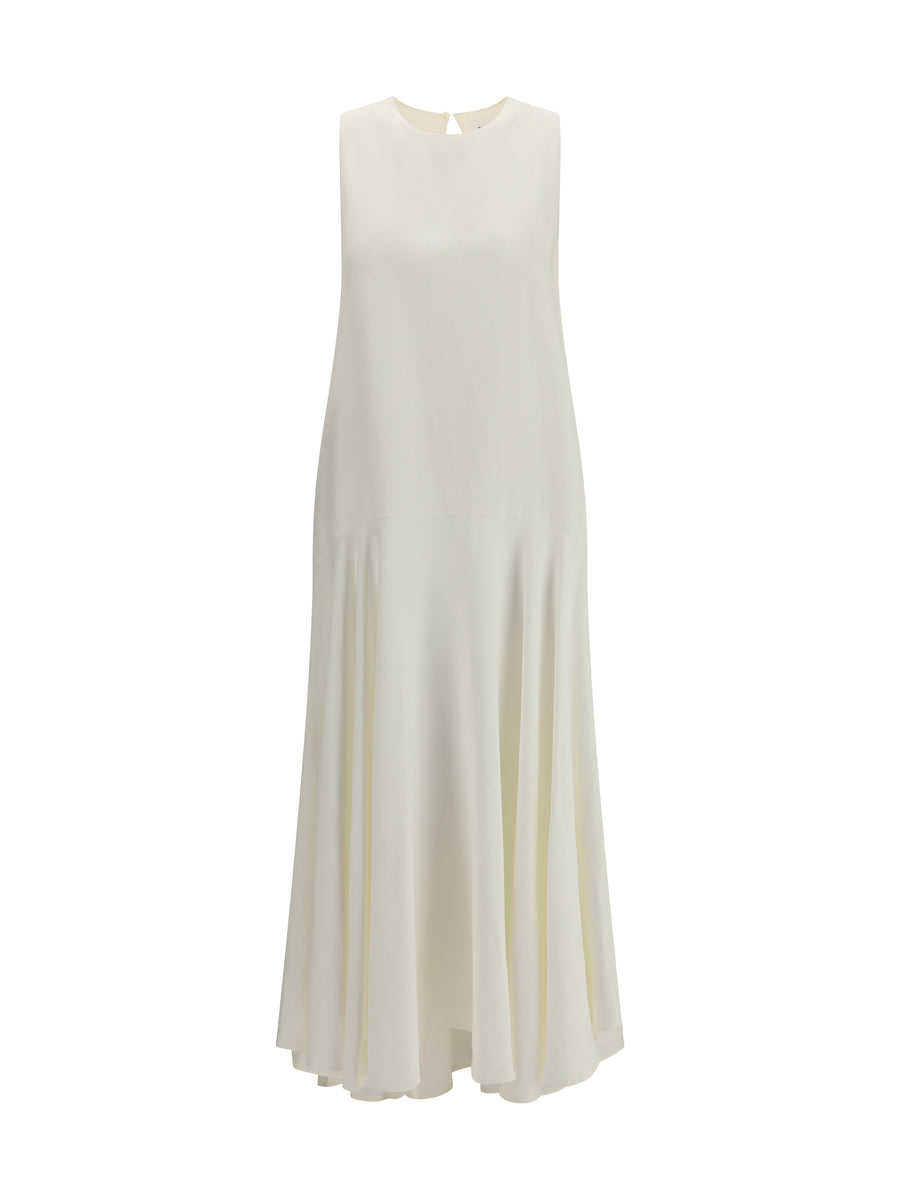 P.A.R.O.S.H. 28% Linen; 72% Viscose dress in beige