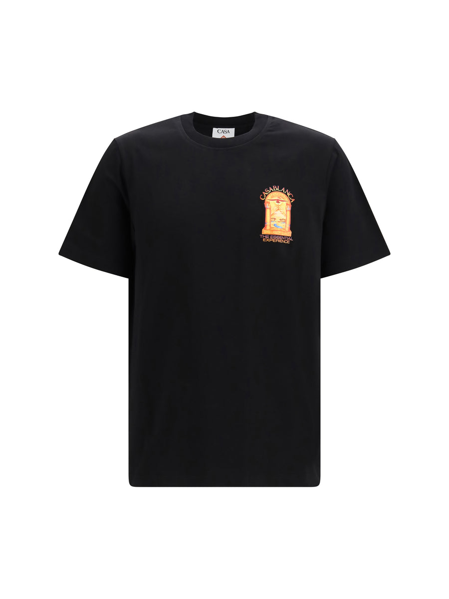 Hermons Mirage Arch Print T-Shirt Black Cotton T-shirts