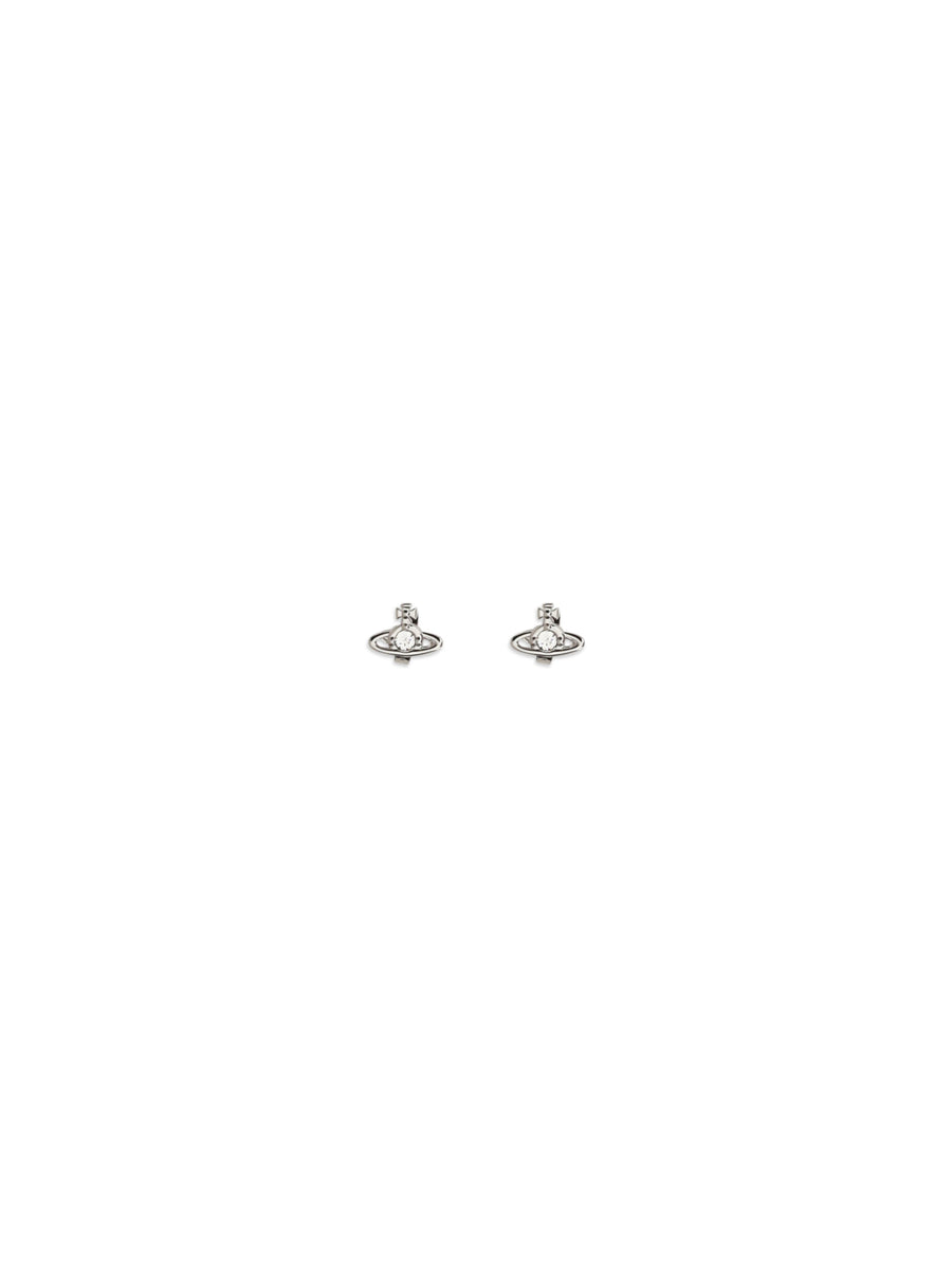 Nano Solitaire Earrings Platinum / Crystal Metal Metallic Metallised