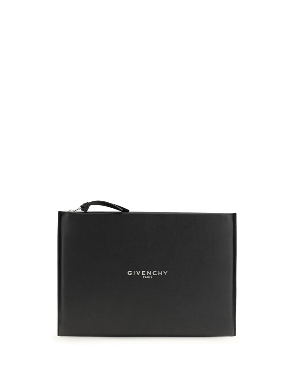 Givenchy 100% Calf Leather Bos Taurus clutch in black